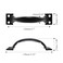 Unlorspy 12 PCS Gate Handle Pulls 6 Pulls in Black Garage Door Pull Handle with Screws for Outdoor Drawer Garage Black 6 Inch