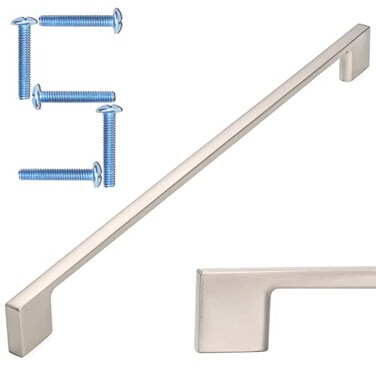 KOOFIZO 5 Pack 11516 Inch Brushed Nickel Kitchen Cabinet Pulls Stain Nickel Cabinet Handles Silver Cabinet Hardware for Kitchen Cabinets Drawer P01 Dresser Cupboard Bedroom Bathroom