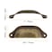 Zorveiio 20pcs Antique Bronze 3 Inch Hole to Hole Bin Cup Drawer Pulls Vintage Kitchen Cabinets Furniture Wardrobe Medicine Pull Handle