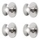 MOROBOR Stainless Steel Drawer Knobs4pcs SelfStick Instant Cabinet Handle Pulls Adhesive Sliding Door Stick On Handle with Mounting Screws for Glass Cabinet Cupboard Drawer35mm25mm