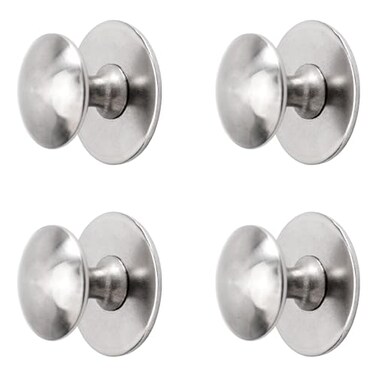 MOROBOR Stainless Steel Drawer Knobs4pcs SelfStick Instant Cabinet Handle Pulls Adhesive Sliding Door Stick On Handle with Mounting Screws for Glass Cabinet Cupboard Drawer35mm25mm
