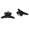 Zeckos Set of 6 Matte Black Cast Iron Boat Cleat Drawer Pulls 25 Inches Long Decorative Nautical Cabinet Knobs for A Stylish Coastal Accent to Your Home Decor
