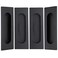 Malimali 472 Inch Recessed Finger Flush Pulls for Kitchen Cabinet Closet Sliding Cupboard Door Handle Matte Black Stainless Steel Rectangular Door Pulls Hardware 4 Pack