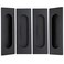 Malimali 472 Inch Recessed Finger Flush Pulls for Kitchen Cabinet Closet Sliding Cupboard Door Handle Matte Black Stainless Steel Rectangular Door Pulls Hardware 4 Pack