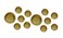 QCAA Solid Brass Finger Pull 34 Polish Brass 12 Pack