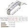 ESreake 4 Pack U Shape Diamond Crystal Glass Rhinestone Cabinet Pulls Knobs HandlesModern Decorated Shiny Dresser Drawer Pulls Handles for Cupboard Wardrobe Dresser 25 Hole Centers 4 Pack