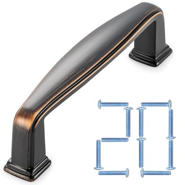 KOOFIZO 20 Pack 3 Inch Oil Rubbed Bronze Kitchen Cabinet Pulls Rubbed Bronze Cabinet Handles Bronze Cabinet Hardware for Kitchen Cabinets 1817 Drawer Dresser Cupboard Bedroom
