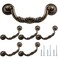 Kyuionty 6 Pack Drop Drawer Handles 334 Inch Hole Center Bail Cabinet Pulls Vintage Dresser Drawer Handle Yellow Bronze