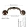 Kyuionty 6 Pack Drop Drawer Handles 334 Inch Hole Center Bail Cabinet Pulls Vintage Dresser Drawer Handle Yellow Bronze