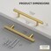 Goldenwarm 20 Pack 314 Inch Cabinet Handles Brushed Brass Drawer Pulls Kitchen Bathroom Cabinet Handles Gold Decorative Dresser Hardware