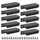 Malimali 10 Pack Black Edge Finger Pulls for Cabinets 315 Kitchen Cabinet Pulls Handles Drawer Pulls Modern Aluminum Concealed Tab Pulls for Closet Door Matte Black