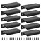 Malimali 10 Pack Black Edge Finger Pulls for Cabinets 315 Kitchen Cabinet Pulls Handles Drawer Pulls Modern Aluminum Concealed Tab Pulls for Closet Door Matte Black