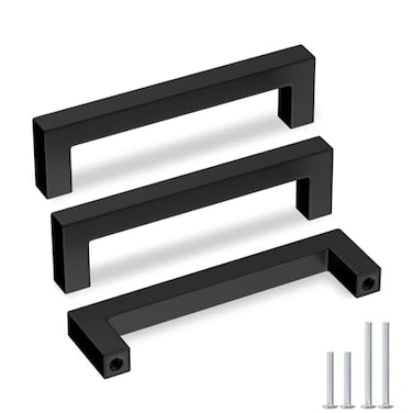 Goldenwarm 10 Pack Black Cabinet Pulls 5in Drawer Pulls Modern Kitchen Cabinet Handles Black Dresser Stainless Steel Hardware