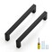 Ravinte 10 Pack Square Cabinet Pulls 614 Inch Black Kitchen Cabinet Handles Matte Black Kitchen Hardware for Drawer Pulls Drawer Handles Come with Screwdriver