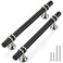 Rergy 10 Pack 5 Inch Black and Brushed Nickel Cabinet Pulls HeavyDuty Kitchen Cabinet Handles RustResistant and Durable Drawer Pulls Zinc Alloy Hardware for CupboardClosetCabinets