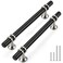 Rergy 10 Pack 5 Inch Black and Brushed Nickel Cabinet Pulls HeavyDuty Kitchen Cabinet Handles RustResistant and Durable Drawer Pulls Zinc Alloy Hardware for CupboardClosetCabinets