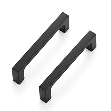Ravinte 10 Pack 312 inch Hole Centers Matte Black Cabinet Pulls Kitchen Cabinet Handles Solid Drawer Pulls Kitchen Cabinet Hardware Kitchen Zinc Alloy Drawer Handle Square Bar Cabinet Drawer Handles