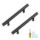 Ravinte 20 Pack 4 inch Hole Center Black Cabinet Pulls Kitchen Cabinet Handles 638 Overall Length Matte Black Hardware for Kitchen