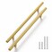 Haliwu 10 Pack Cabinet Handles Brass Gold Cabinet Pulls 8 Inch Hole Center Drawer Pulls Modern Bar Dresser Handles for Bathroom Kitchen Bedroom