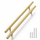 Haliwu 10 Pack Cabinet Handles Brass Gold Cabinet Pulls 8 Inch Hole Center Drawer Pulls Modern Bar Dresser Handles for Bathroom Kitchen Bedroom