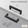 Goldenwarm 15 Pack 3 Inch Black Cabinet Handles Matte Black Drawer Pulls Stainless Steel Cabinets Hardware Square Bar Modern for Kitchen Bathroom Cupboard