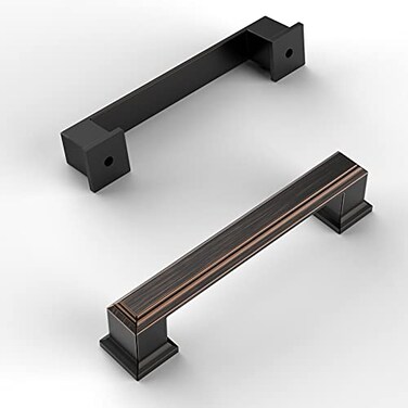 Amerdeco 10 Pack Oil Rubbed Bronze Cabinet Pulls 334 Inch96mm Hole Center Cabinet Hardware Kitchen Cabinet Handles for Bathroom Drawer Pulls Dresser Pulls ZH0001