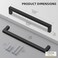 Goldenwarm 15 Pack 614 Inch Black Cabinet Handles Matte Black Drawer Pulls Stainless Steel Cabinets Hardware Square Bar Modern for Kitchen Bathroom Cupboard