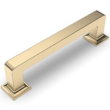 Amerdeco 10 Pack Brushed Brass Cabinet Pulls 334 Inch96MM Hole Centers Kitchen Cabinet Handles Cabinets Hardware Kitchen Handles for Cabinets Cupboard Handles Drawer Pulls ZH0019