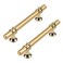 Haliwu 10 Pack Gold Cabinet Handles Brushed Brass Cabinet Pulls Kitchen Handles Barrel Champagne Gold Pull Kitchen Hardware 4 inch Hole to Hole Center