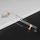 Peaha 10 Pack Acrylic Drawer Pulls Kitchen Cabinet Handle LS9165GD160 Gold Dresser Drawer Pull Brushed Brass Cabinet Hardware