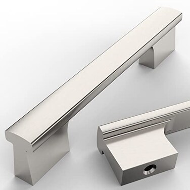 Asidrama 10 Pack 375 Inch96mm Brushed Satin Nickel Cabinet Pulls Kitchen Cabinet Handles Satin Nickel Cabinet Pulls Cabinet Hardware for Cupboard Drawer