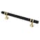 Alzassbg 10 Pack Matt Black and Gold Cabinet Pulls 5 Inch128mm Hole Centers Kitchen Hardware Knurled Cabinet Handles for Cabinets and Drawers AL3087KGPMB