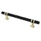 Alzassbg 10 Pack Matt Black and Gold Cabinet Pulls 5 Inch128mm Hole Centers Kitchen Hardware Knurled Cabinet Handles for Cabinets and Drawers AL3087KGPMB