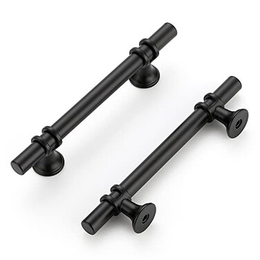 Home Expert Cabinet Handles Black Cabinet Pulls 25 Pack 4 Inch Hole Center