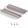 Satanga Edge Finger Tab Pulls for cabinets Kitchen Concealed Drawer Pull Aluminum Flat Hidden Back Mount Door Handles for Home Pack of 10 Modern Brushed Nickel 6 Overall Length Easy Installation