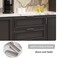 Satanga Edge Finger Tab Pulls for cabinets Kitchen Concealed Drawer Pull Aluminum Flat Hidden Back Mount Door Handles for Home Pack of 10 Modern Brushed Nickel 6 Overall Length Easy Installation