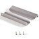 Satanga Edge Finger Tab Pulls for cabinets Kitchen Concealed Drawer Pull Aluminum Flat Hidden Back Mount Door Handles for Home Pack of 10 Modern Brushed Nickel 6 Overall Length Easy Installation