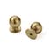 khtumeware 10 Pack Gold Cabinet Knobs Round 1 inch Brushed Brass Kitchen Zinc Alloy Dresser Knobs Metal Cabinet Handles