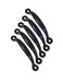 QCAA Steel Screen Door Pull Surface Mount for Screen Door Drawer Access Panel Cabinet Lid Hatch Black Coated 5 Pack