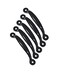 QCAA Steel Screen Door Pull Surface Mount for Screen Door Drawer Access Panel Cabinet Lid Hatch Black Coated 5 Pack