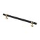 Alzassbg 10 Pack Black and Gold Cabinet Pulls 712 Inch192mm Hole Centers Kitchen Hardware Knurled Cabinet Handles for Cabinets and Drawers AL3087KGPMB