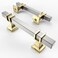 Asidrama 10 Pack 3 Inch76mm Brushed Satin Nickel and Gold Kitchen Cabinet Handles Cabinet Pulls Kitchen Cabinet Hardware for Cupboard Drawer Pulls