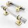 Asidrama 10 Pack 3 Inch76mm Brushed Satin Nickel and Gold Kitchen Cabinet Handles Cabinet Pulls Kitchen Cabinet Hardware for Cupboard Drawer Pulls
