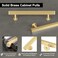 QOGRISUN 2Pack Solid Brass Cabinet Pulls 10 Inch Hole Center Heavy Duty Brushed Brass Cabinet Hardware Modern Square Drawer Handles for Kitchen Dresser AntiTarnish 1235 Inch Overall Length