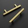 Ravinte Gold Cabinet Handles 15 Pack 5 Inch Brushed Gold Kitchen Cabinet Pulls 3 Inch Hole Center Brushed Brass Drawer Pulls Kitchen Hardware for Drawer and Cupboard