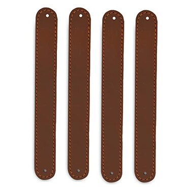 CestAntiQ Drawer Handles Dresser Pulls Handmade from Thick Full Grain Leather Durable Versatile and PreMade Holes Stylish Home Improvement Accessory DIY 4 Pack Brown