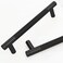 Gutuwellea 12 Pack 5 Inch 128 mm Black Knurled Cabinet Handles Cabinet Pulls Aluminum Handles Drawer Pulls Oxidation Finish with Diamond Pattern 6 Length 5 Hole Center