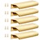 Malimali 5 Pack Gold Edge Finger Pulls for Cabinets 472 Kitchen Cabinet Pulls Handles Drawer Pulls Modern Aluminum Concealed Tab Pulls for Closet Door Brushed Brass