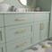 Alzassbg 10 Pack Brushed Brass Cabinet Handles 5 Inch128mm Hole Centers Arch Modern Cabinet Pulls Kitchen Cabinets Hardware for Cabinets and Drawers AL3503BG