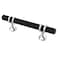 Alzassbg 6 Pack Matt Black and Silver Cabinet Handles 3 Inch76mm Hole Centers Kitchen Hardware Knurled Cabinet Metal Pulls for Cabinets and Drawers AL3087CPMB